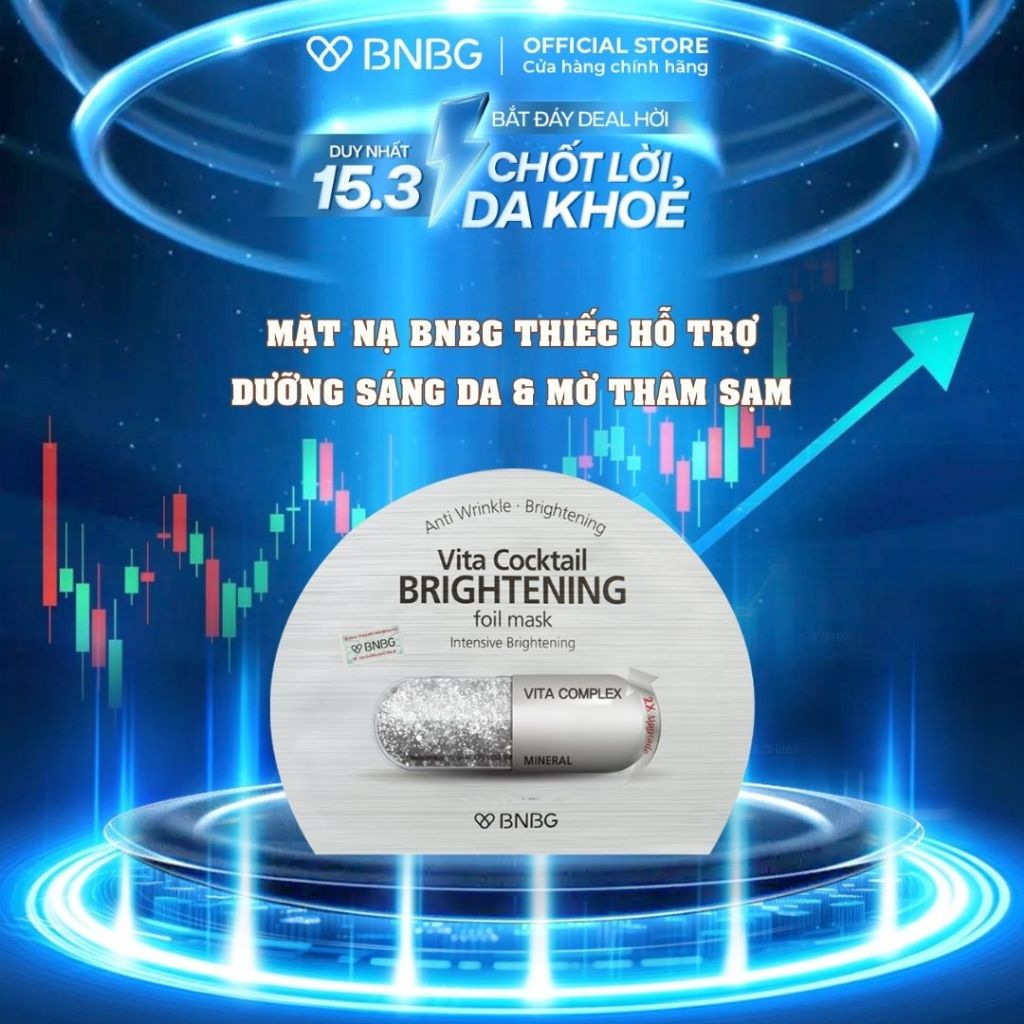 Mặt Nạ Giấy Bạc Sáng Da BNBG Vita Cocktail Brightening Foil Mask 30ml