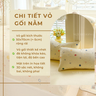 Bộ ga giường và vỏ gối Cotton Đũi Windy M2T BEDDING - bộ gồm 1 ga giường và 2 vỏ gối nằm 50x70cm, mềm, mịn, mát