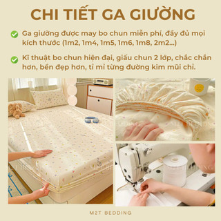 Bộ ga giường và vỏ gối Cotton Đũi Windy M2T BEDDING - bộ gồm 1 ga giường và 2 vỏ gối nằm 50x70cm, mềm, mịn, mát