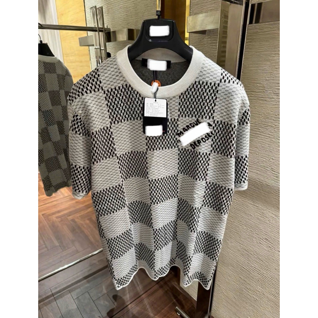 ⚡️[Hight Quality] Áo Phông Len \/ Nam Nữ Ma1qe Ready To Wear - Điểm Nhấn Chữ Dệt Caro Cao Cấp