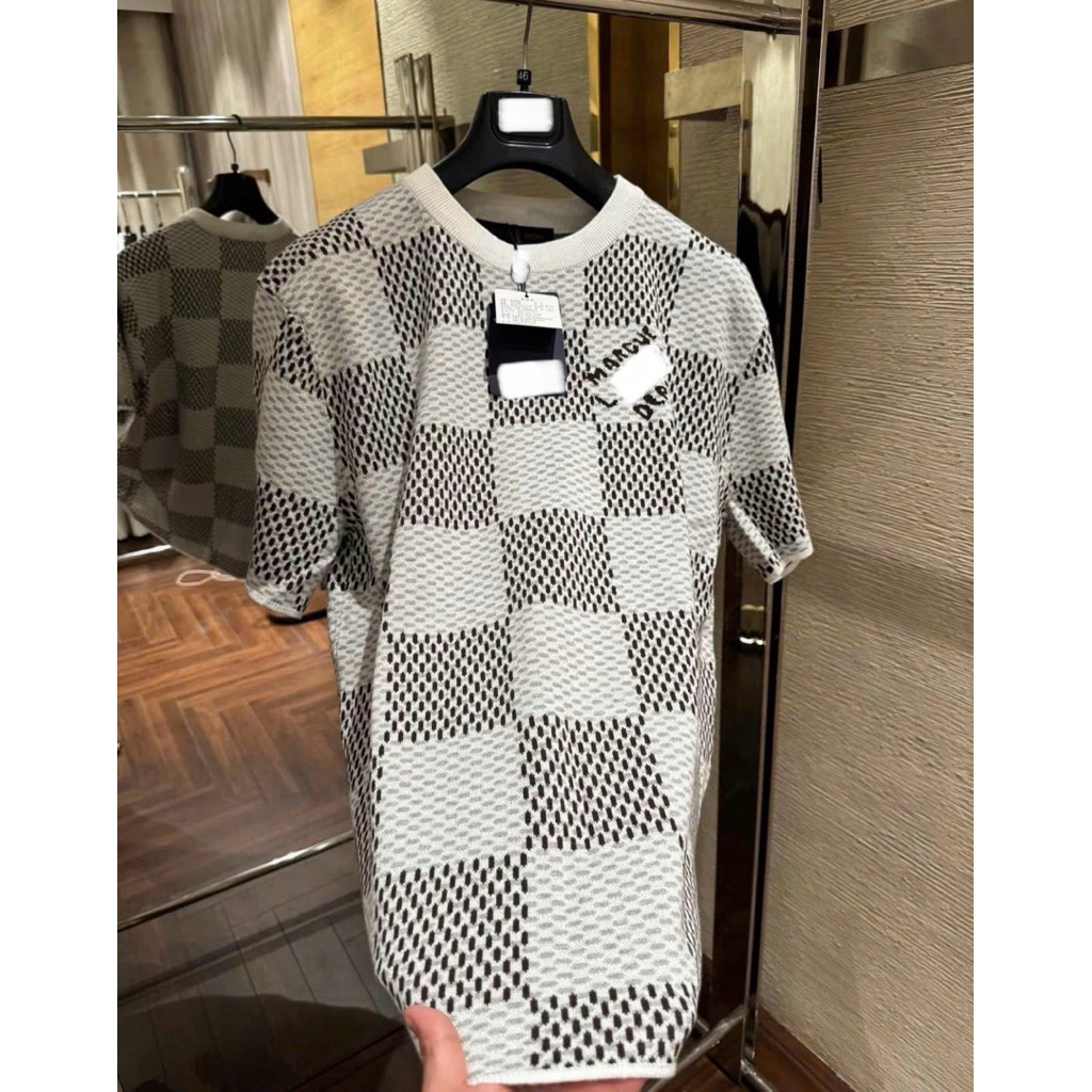 ⚡️[Hight Quality] Áo Phông Len \/ Nam Nữ Ma1qe Ready To Wear - Điểm Nhấn Chữ Dệt Caro Cao Cấp