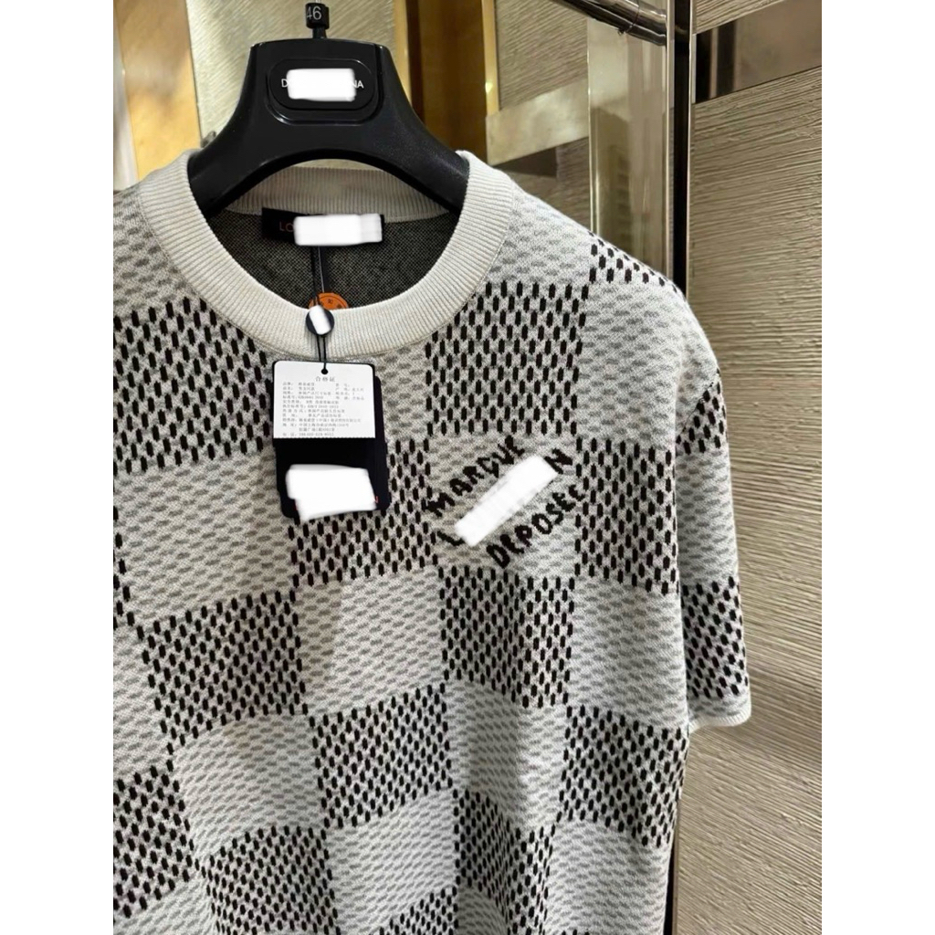 ⚡️[Hight Quality] Áo Phông Len \/ Nam Nữ Ma1qe Ready To Wear - Điểm Nhấn Chữ Dệt Caro Cao Cấp