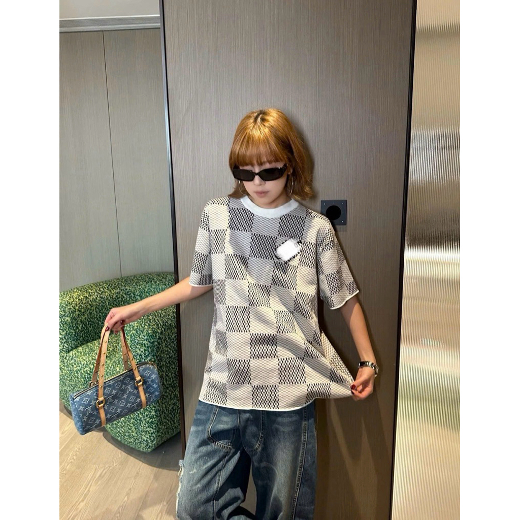 ⚡️[Hight Quality] Áo Phông Len \/ Nam Nữ Ma1qe Ready To Wear - Điểm Nhấn Chữ Dệt Caro Cao Cấp