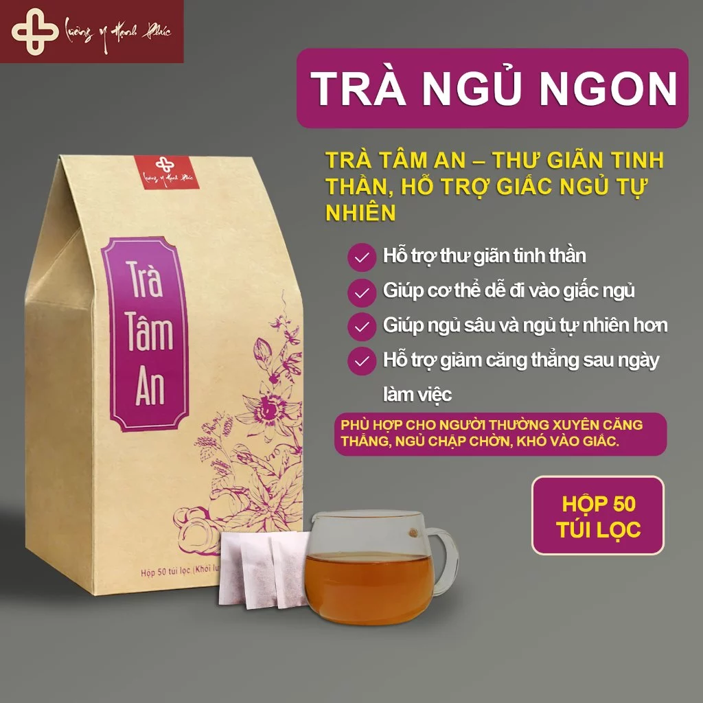 Trà Tâm An ngủ ngon - Dễ Đi Vào Giấc Hơn với thảo mộc Thanh Tâm, Dưỡng Thần - Trạng Thái Ổn Định