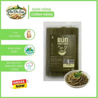 Bún Gạo Lứt Việt Thái 500g/Bún Chùm Ngây Việt Thái 500g-Bún Khô Gạo Lứt, Bún Rau Xanh, sản phẩm ORGANIC, thanh đạm