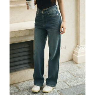 Quần Jeans Nữ PHOM Dáng Dài Ống Suông Ống Đứng Cạp Cao (có bigsize)  PQ02