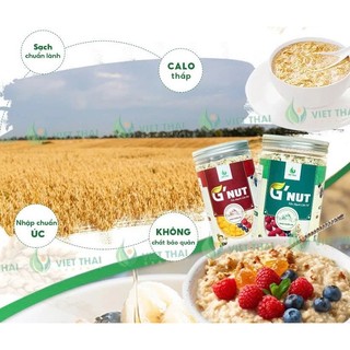 Yến mạch cán vỡ G’NUT 500g – yến mạch eat clean nguyên chất, healthy