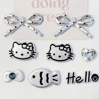 Set charm Hello Kitty bạc chấm bi - Set charm 8 món trending 2026- Siu HOT