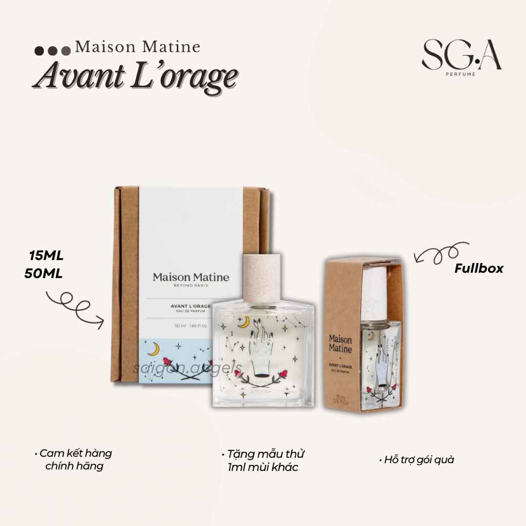 Nước hoa Avant L'orage • Maison Matine • Fullbox 15 - 50ml