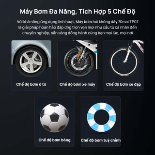 <Chính hãng> Bơm lốp ô tô 70Mai TP07 thế hệ mới 2026, nhỏ gọn, tốc độ bơm nhanh, dung lượng pin lớn