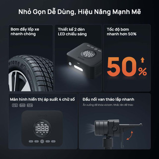 <Chính hãng> Bơm lốp ô tô 70Mai TP07 thế hệ mới 2026, nhỏ gọn, tốc độ bơm nhanh, dung lượng pin lớn