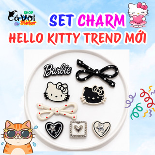 Set Charm HELLO KITTY bộ 7 Set mới siêu kute- Set 1