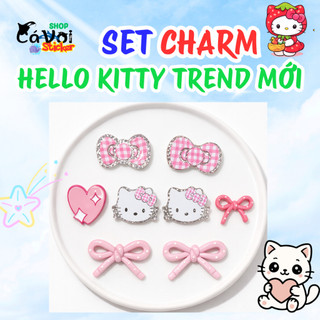 Set Charm HELLO KITTY bộ 7 Set mới siêu kute- Set 2