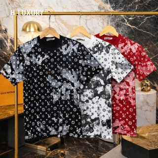 Áo Thun Nam Họa Tiết Monogram Cao Cấp Phong Cách Trẻ Trung Năng Động Street Style