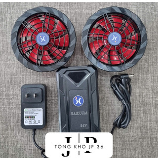 Pin Lẻ Áo Quạt Điều Hòa 24V SAKURA JAPAN 2026 - 94000mAh, 5 Cấp Gió, Thời Gian Sử Dụng Lâu, Hàng Xịn