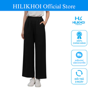 Quần dài ống rộng, vải đũi lụa không nhăn, không xù, không phai màu, thoáng mát, mềm - HILIKHOISTORE