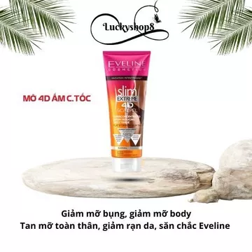 Kem tan mỡ Eveline Cosmetics Extreme 4D giảm mỡ bụng rạn da hiệu quả săn chắc da giảm mỡ an toàn