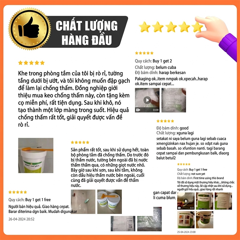💧Keo chống thấm trong suốt 500ml – Khô nhanh, chống nước lâu dài 🏠 Sửa mái dột & chống rò rỉ sàn phòng tắm✨