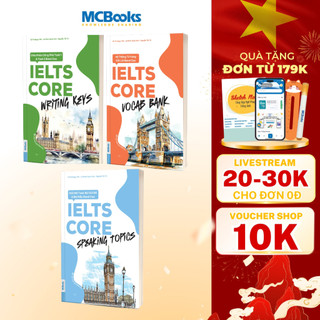 Sách - Combo IELTS CORE Writing Keys - Speaking Topic - Vocab Bank, Viết– Nói – Từ vựng