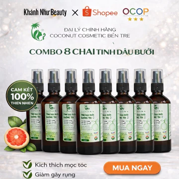 Combo 8 chai xịt mọc tóc, xịt bưởi mọc tóc, xịt tinh dầu bưởi coconut bến tre, xịt mọc tóc nhanh, hỗ trợ giảm rụng tóc