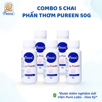 [COMBO] 5 Chai Phấn thơm Pureen 50g/100g và Phấn rôm sảy Pureen 50g/175g