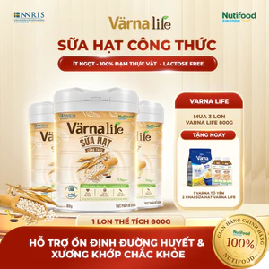 Sữa Hạt VARNA LIFE ( COMBO 3 Tặng 4 Hộp SNPS) - Ít Ngọt, Không Lactose, Đạm Thực Vật, Bổ Sung Canxi