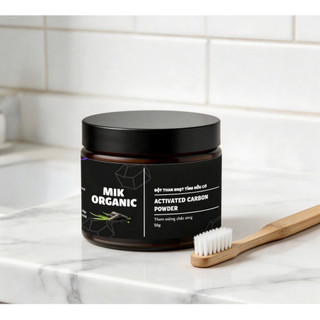Bột Than Hoạt Tính Trắng Răng MIK ORANIC (50g) Ngăn ngừa sâu răng, mảng bám, phục hồi men răng
