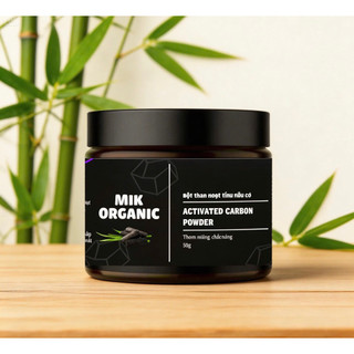 Bột Than Hoạt Tính Trắng Răng MIK ORANIC (50g) Ngăn ngừa sâu răng, mảng bám, phục hồi men răng