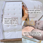 Ghế bập bênh FUNA 1 người ngồi đệm MEMORY tựa lưng và gác chân điều chỉnh 10 cấp độ, có gác chân đệm êm ái. — ảnh 3