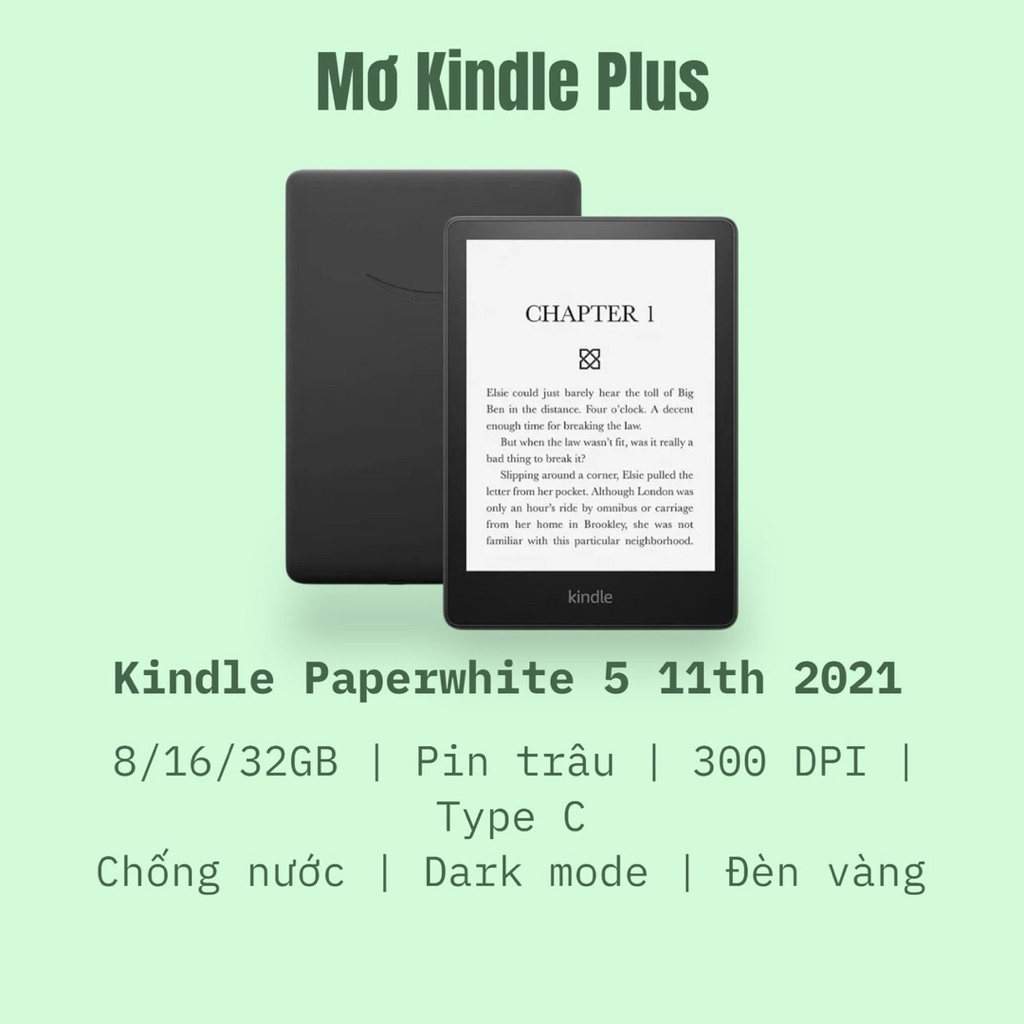 [Hoả tốc HCM] Máy đọc sách Kindle Paperwhite 5 11th Gen 2021 (tặng ốp lưng)