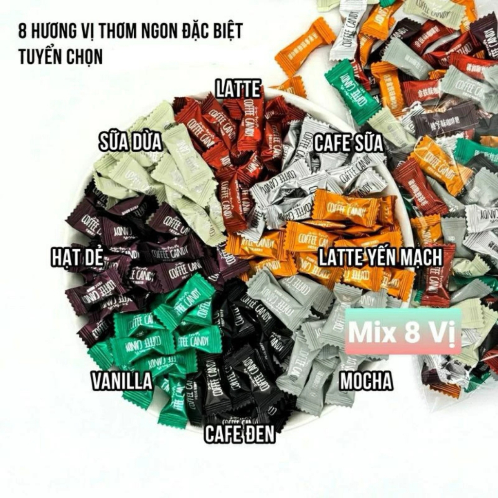Kẹo Cà Phê Ăn Kiêng, Kẹo Cà Phê Candy Thơm Ngon, Kẹo Cà Phê Không Đường Vị Ngon Tự Nhiên