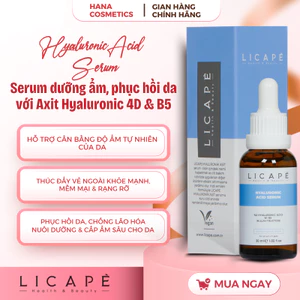 LICAPÈ HYALURONIC ACID SERUM 30ml - Serum dưỡng ẩm, phục hồi da với Axit Hyaluronic 4D & B5