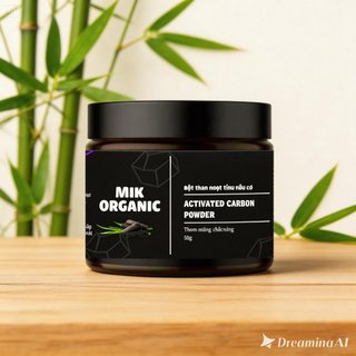 (Kol, Kol) Bột Than Hoạt Tính Trắng Răng MIK ORANIC (50g) Ngăn ngừa sâu răng, mảng bám, phục hồi men răng