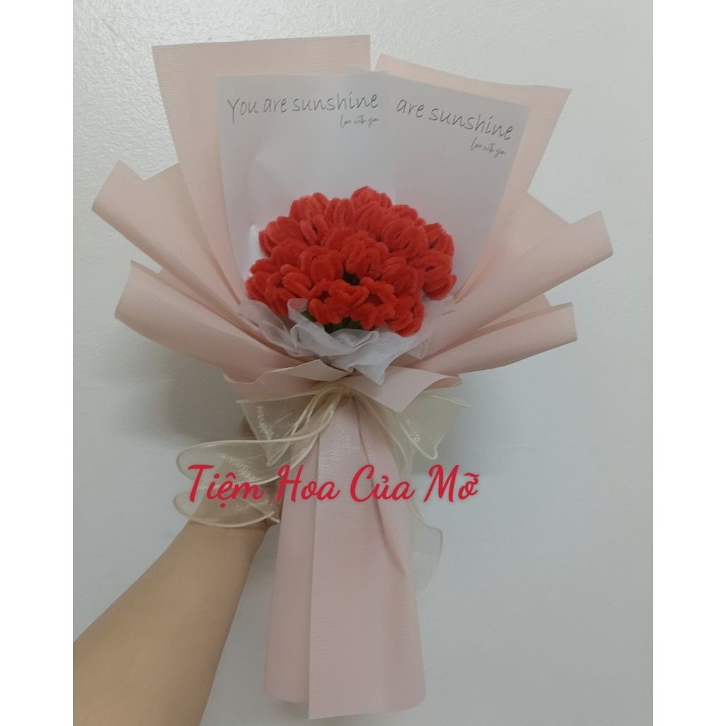 Bó hoa tulip mini kẽm nhung 20 bông