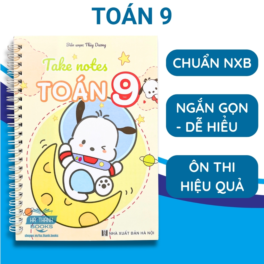 Sổ tay Take note Toán lớp 9 chính hãng - Sổ tay tóm tắt kiến thức lớp 9 ôn thi hiệu quả vào 10