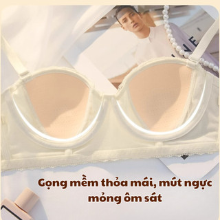 Bra Lụa, Set Lụa Satin Bóng Phối Ren Cao Cấp – Mút Mỏng Thoáng Khí, Gọng Mềm Ôm Ngực, Dây Tháo Rời BRA27