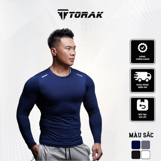 Áo thun nam TORAK dài tay, áo giữ nhiệt nam co dãn chiều-áo chạy bộ,đạp xe đánh pick