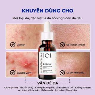 Tinh Chất Geek&Gorgeous B-Bomb 10% Niacinamide Kiềm Dầu, Hỗ Trợ Kháng Viêm, Cải Thiện Mụn 30ml
