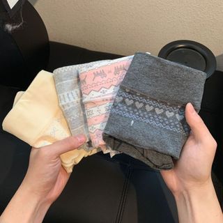 Quần Lót Nữ Cotton Cạp Cao Hoạ Tiết Nhí Xinh Xắn, Quần Chip Mềm Thoáng Đáy Dài 2 Lớp King Shop L-5296