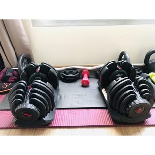 Bộ 2 Quả Tạ Tay Điều Chỉnh Bowflex 1090 Từ 4.5kg Đến 40.8kg Kèm Khay Đựng Chuyên Nghiệp