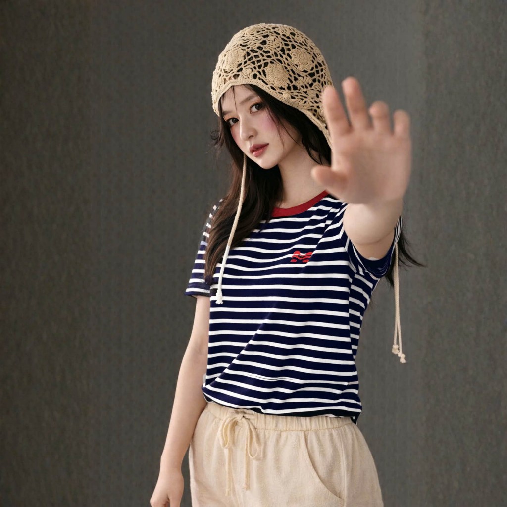Áo Thun Mirage Cổ Viền Đỏ Sọc Xanh Bắt Mắt Local Brand Chất Cotton Mềm Mịn.