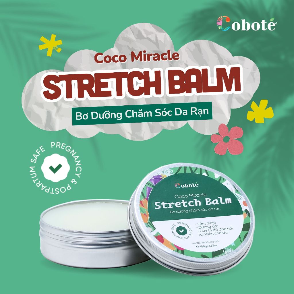 Bơ dưỡng da chống rạn stretch balm cuối thai kỳ đến sau sinh 100g
