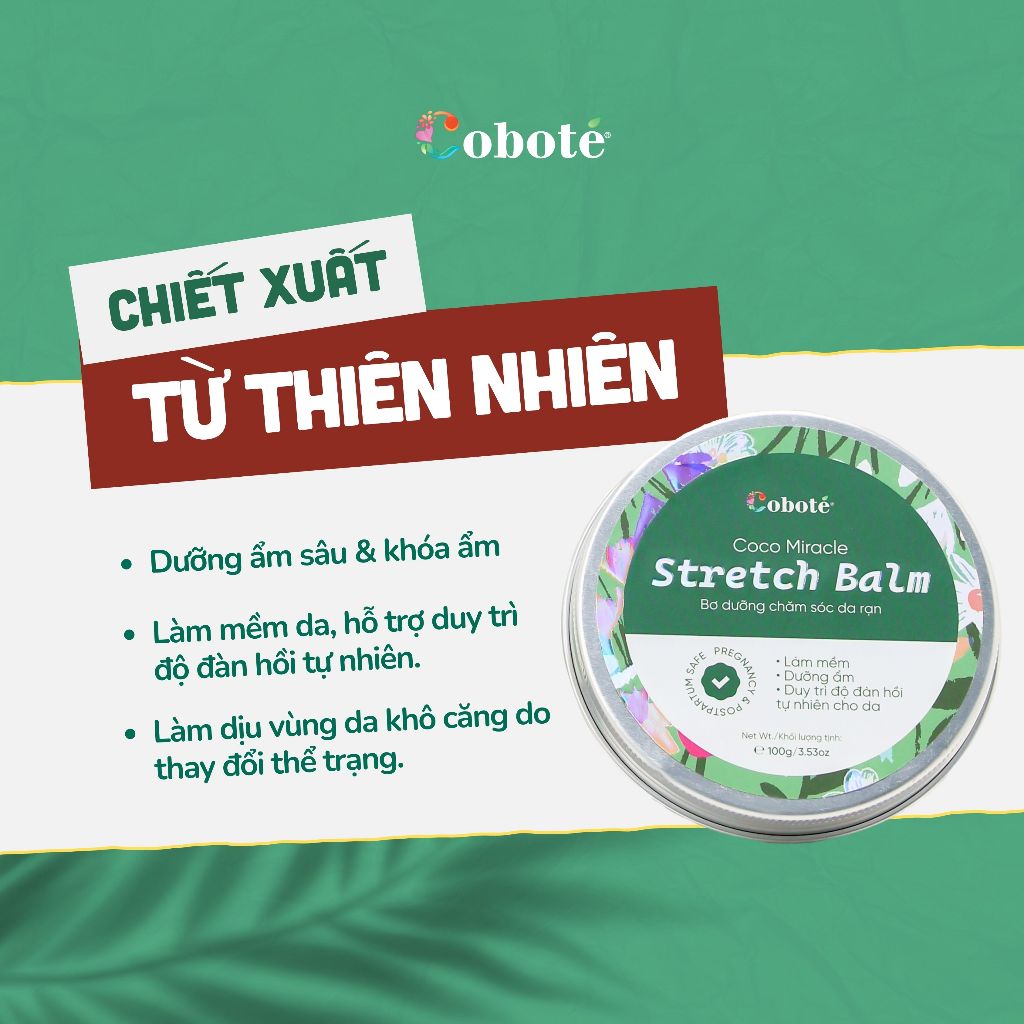 Bơ dưỡng da chống rạn stretch balm cuối thai kỳ đến sau sinh 100g