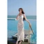 Sét 3 món áo bra có mút ngực,quần bikini hai lớp kèm ĐẦM REN DÀI TRẮNG chuẩn hình Duyên dáng HAN.T SHOP