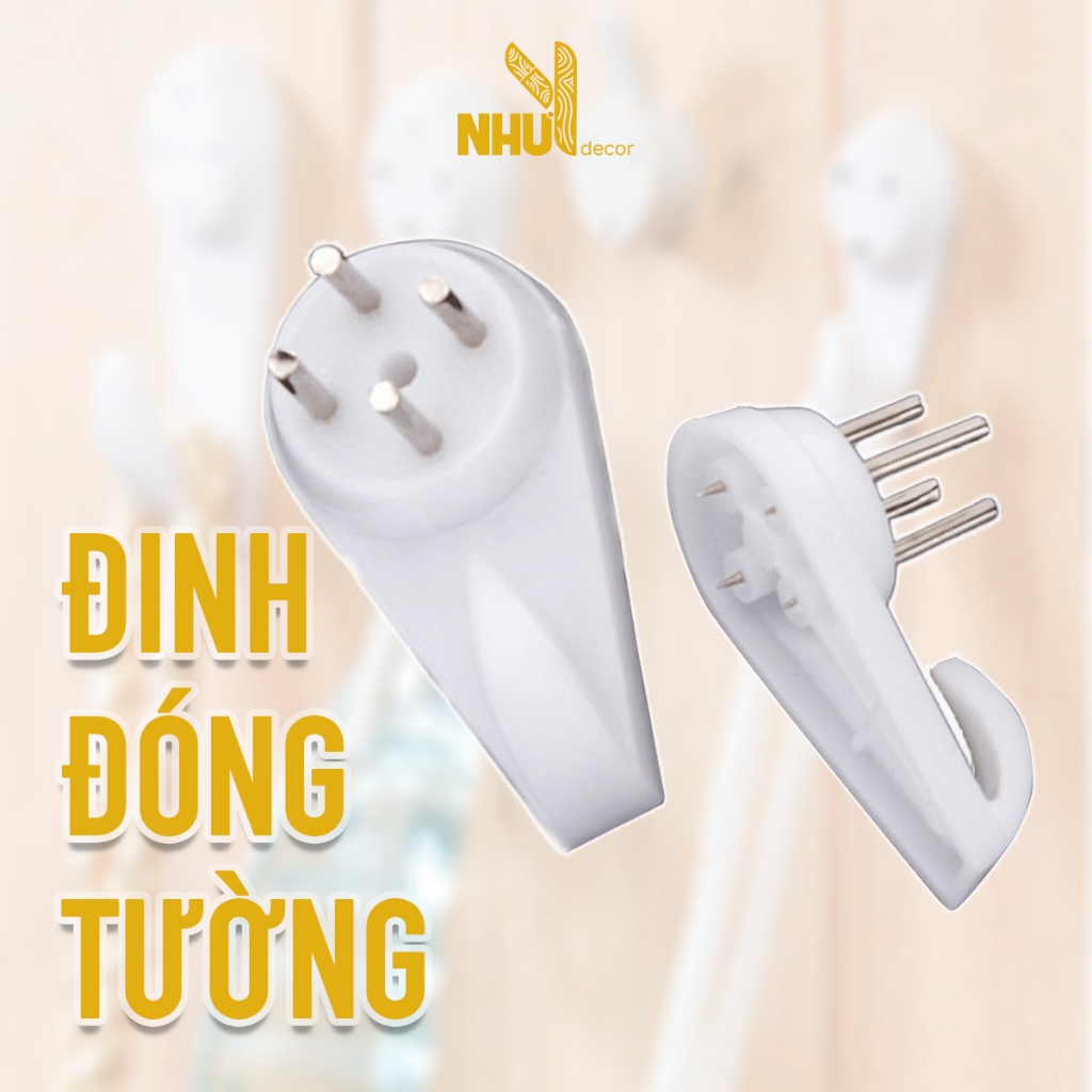 Đinh Đóng Tường 4 chân, treo đồ đa năng, không cần khoan