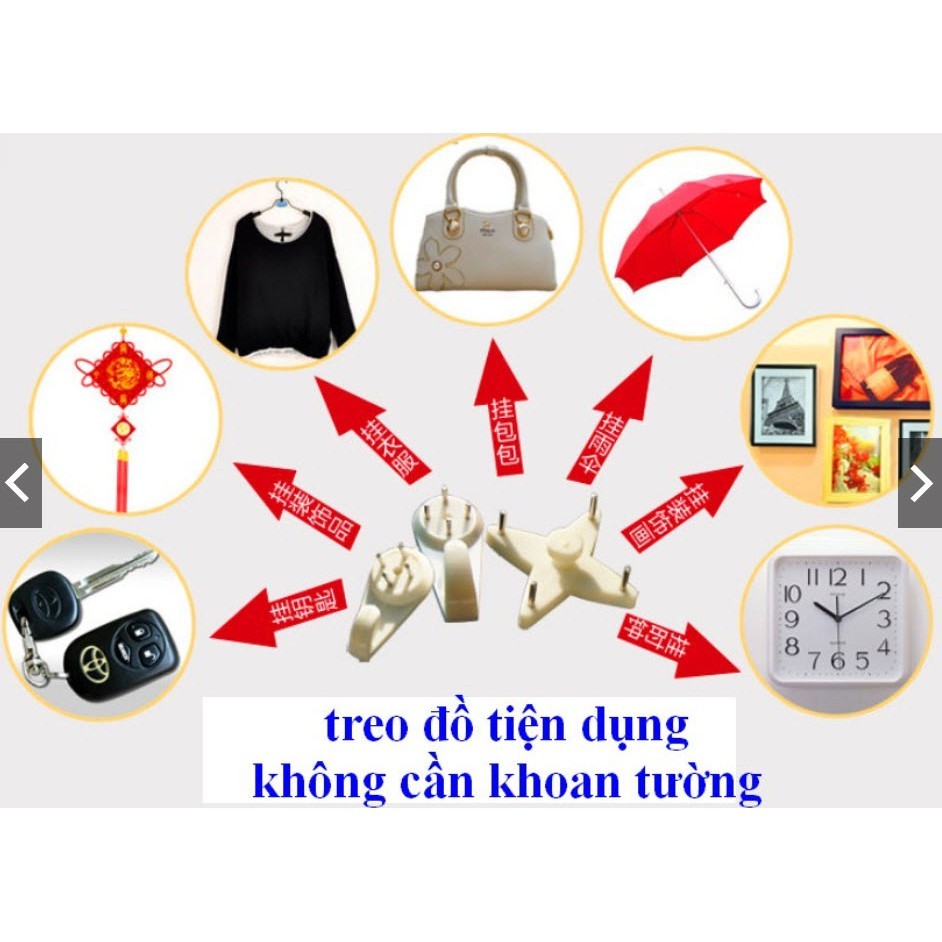 Đinh Đóng Tường 4 chân, treo đồ đa năng, không cần khoan