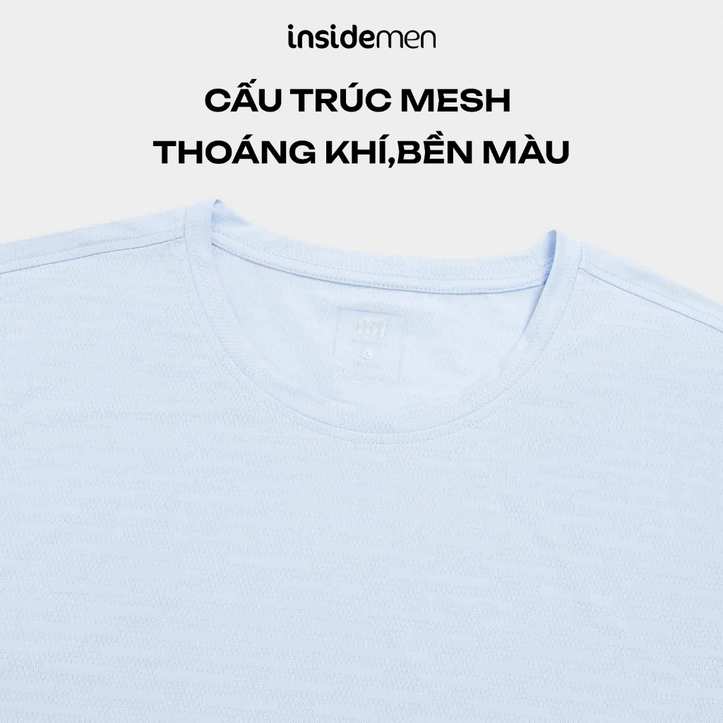 Áo Thun Nam Insidemen Active Vải Mesh Tản Nhiệt Khô Nhanh Co Giãn 4 Chiều Thể Thao Gym ITS016MAH0