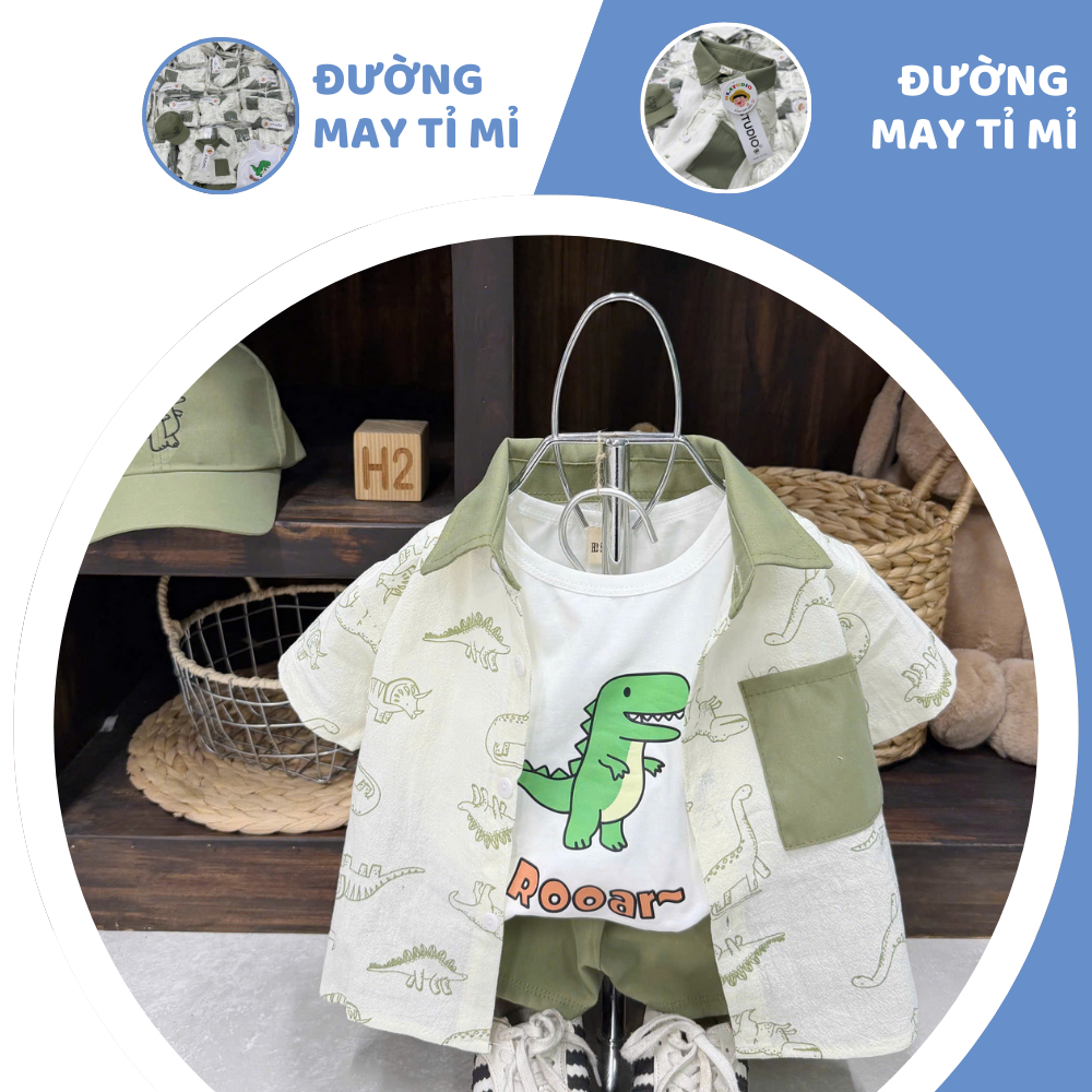 [À ƠI SHOP] K35- set 4 ct cộc khủng long rooar kèm mũ- a111.117