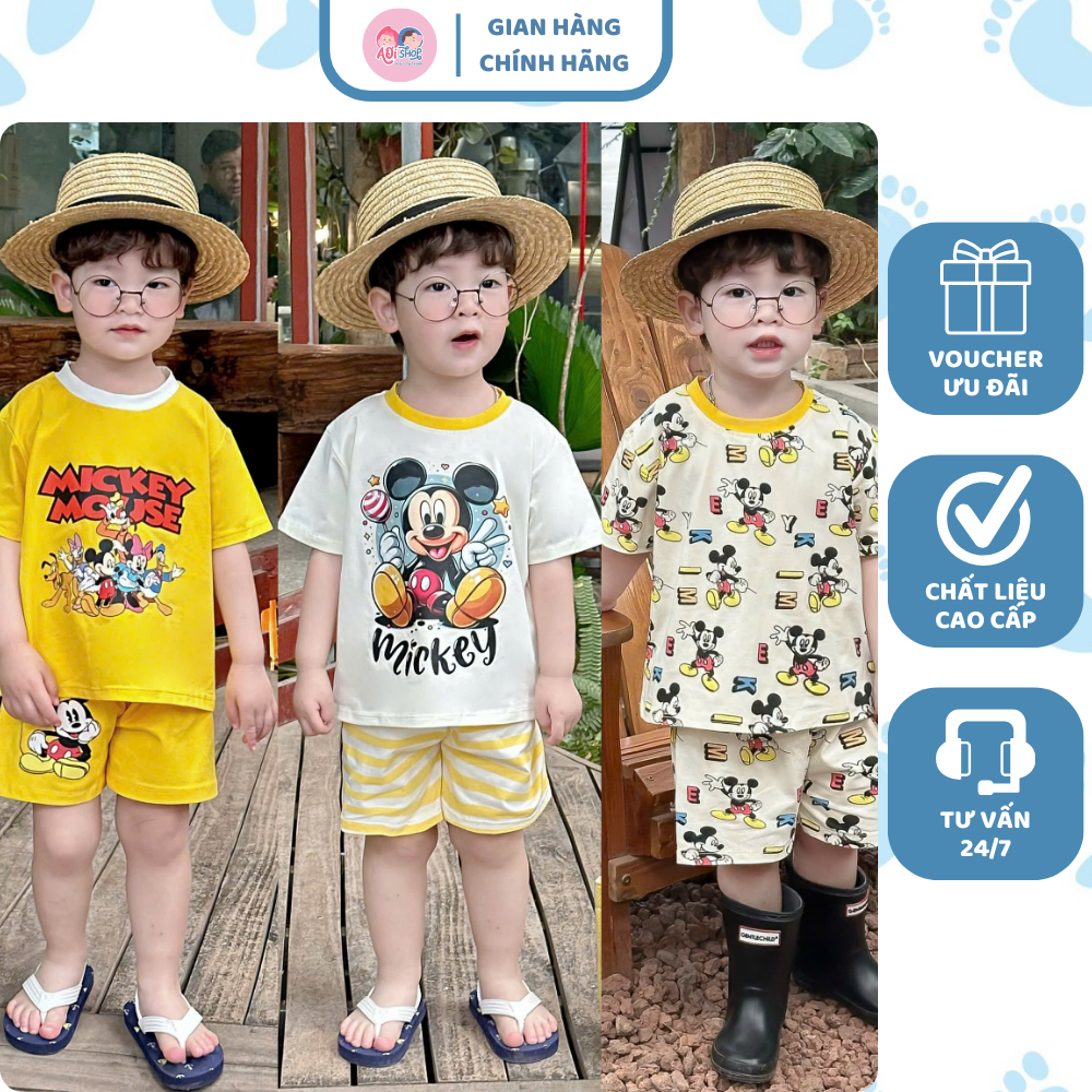 [À ƠI SHOP] H31- set 3 bộ cộc mickey cầm kẹo dơ hi- a100.335