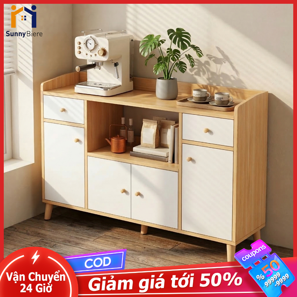 SUNNY Tủ trà nước đa năng cho văn phòng gia đình tiết kiệm diện tích hiện đại sang trọng